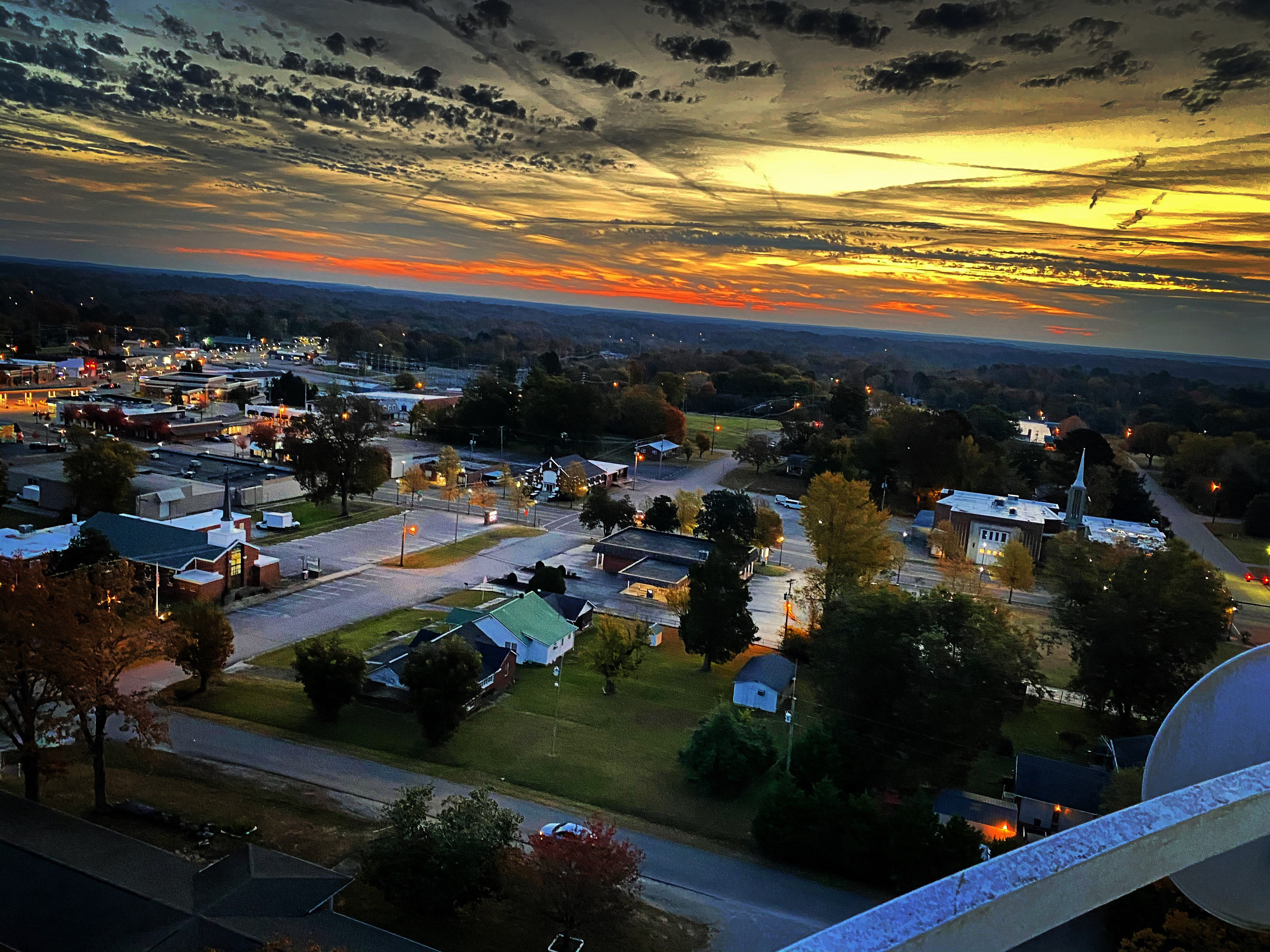 Wireless tower overlooking Middle Tennessee